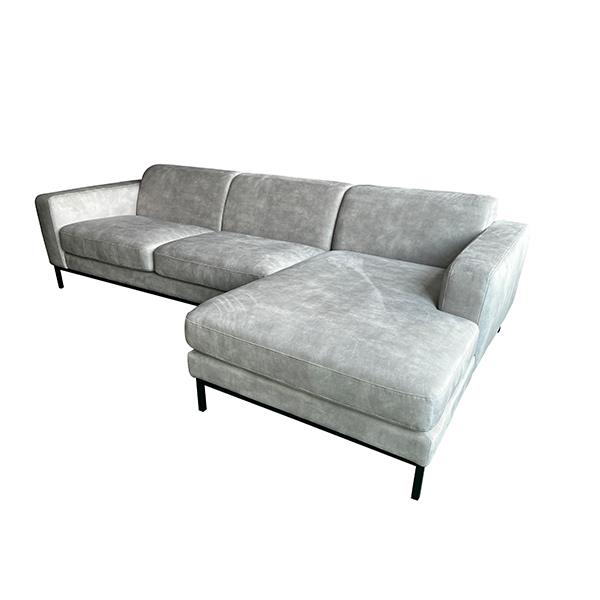 Καναπές γωνιακός Nextdeco Heming δεξιά γωνία γκρι-μπεζ Υ76x280x159εκ. - Image 3