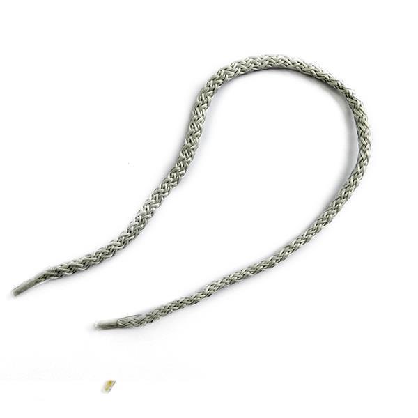 Κορδόνι για χερούλι τσάντας 35εκ., με πλαστικούς ακροδέκτες, ασημί-γκρι