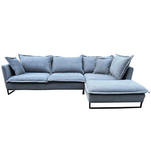 Καναπές γωνιακός Nextdeco Siegfried δεξιά γωνία γκρι Y85x286x183εκ.