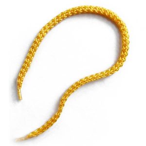 Κορδόνι για χερούλι τσάντας 35εκ., με πλαστικούς ακροδέκτες,  μουσταρδί