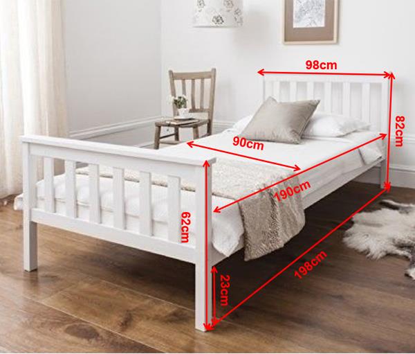 Κρεβάτι μονό Nexdeco Wilton (για στρώμα 90x190εκ.), σε φυσικό χρώμα Υ82x198x98εκ. - Image 2