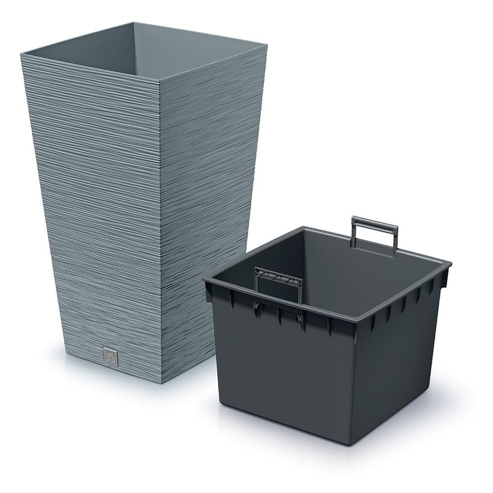 Γλάστρα - κασπώ FURU γκρι Y75,5x39,5x39,5εκ. - Image 2