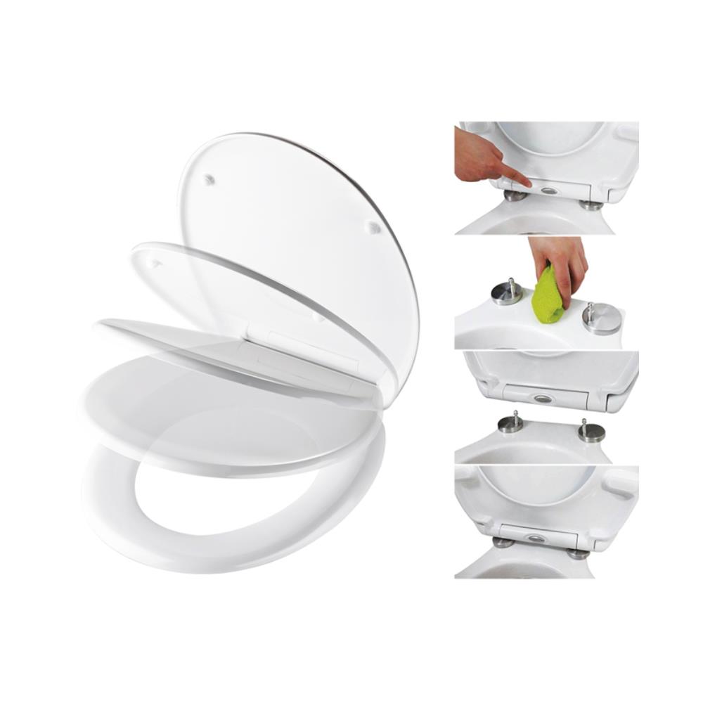 Κάλυμμα λεκάνης με απαλό κλείσιμο Υ0,5x44,6x36εκ. λευκό - Image 3