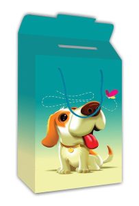 Next χάρτινη τσάντα κουτί Σκυλάκι Υ22x16,5x6,5εκ. Δυνατότητα εκτύπωσης