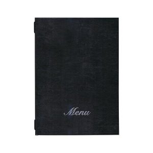 Next μενού εστιατορίου basic μαύρο με κρυφό λάστιχο 23x32εκ. Δυνατότητα εκτύπωσης