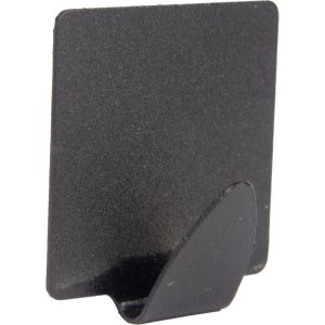 Αυτοκόλλητα άγκιστρα  σετ 6 Υ2x3,5x3,5εκ, μαύρο