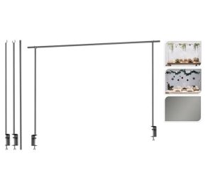 Μεταλλική κρεμάστρα για διακόσμηση τραπεζιού, ασημί 135-250εκ.