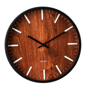 Ρολόι τοίχου καφέ-μαύρο Ø30εκ.