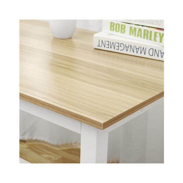 Γραφείο μεταλλικό σκελετό Nextdeco και ξύλινη επιφάνεια σε φυσικό χρώμα λευκό Υ79x120x60εκ - Image 3