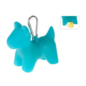 Θήκη-μπρελόκ "σκύλος" με 20 σακούλες περιττωμάτων Υ6x13,5x5,5εκ.