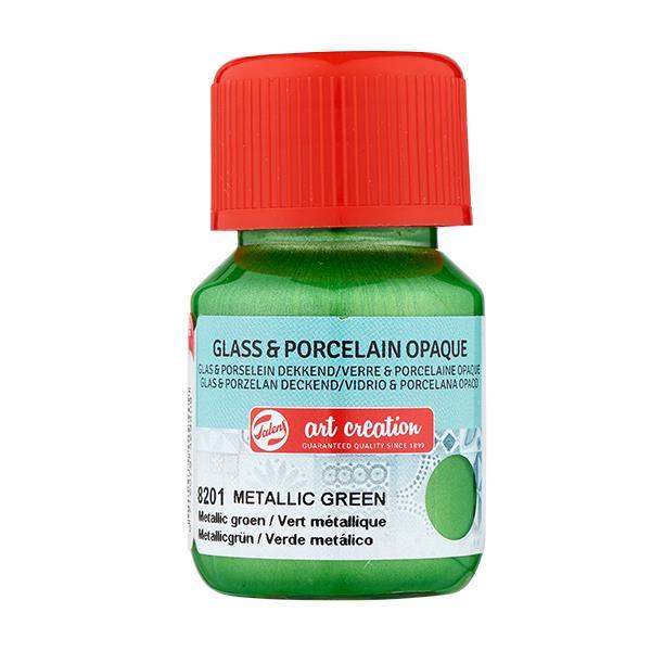Talens χρώμα glass/porcelain opaque 8201 metal green 30ml - Image 2