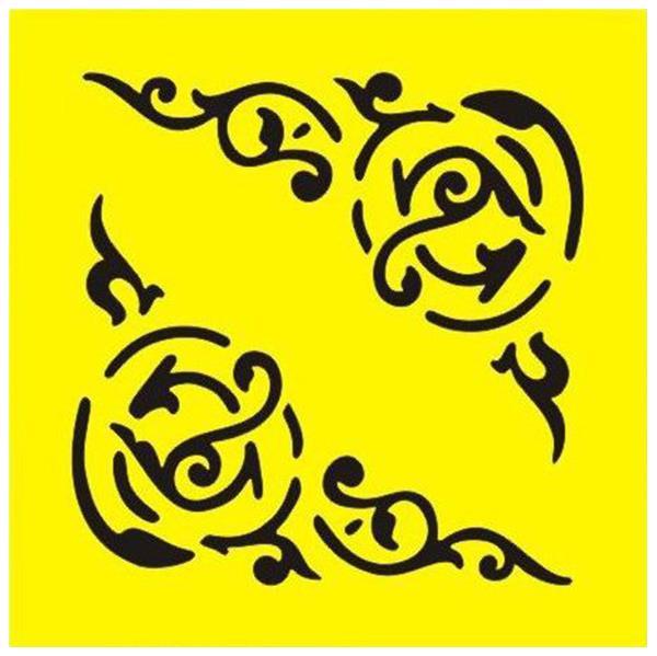 Στένσιλ πλαστικό "Μοτίβο 2" 16x16εκ. (ST0088) - Image 2