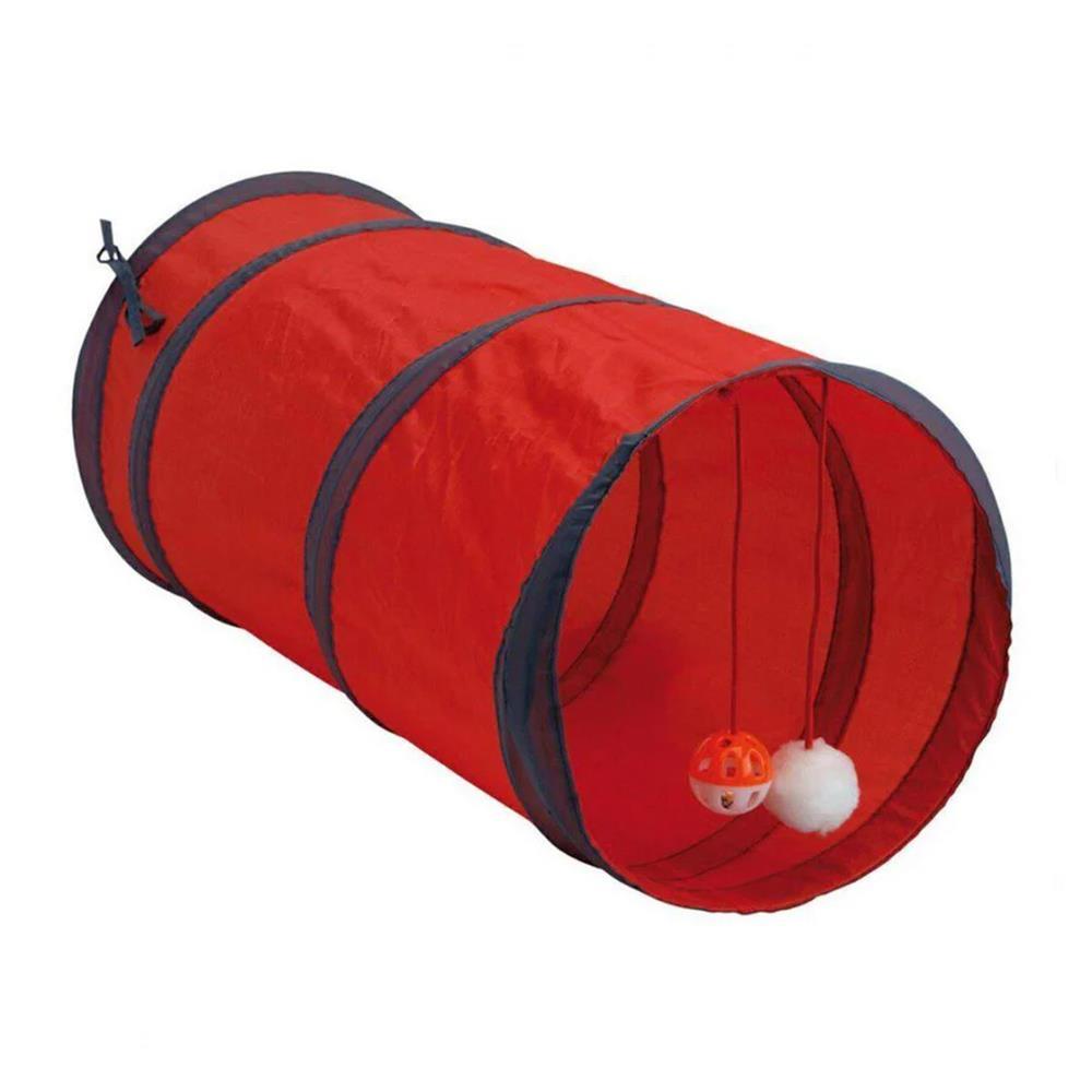 Παιχνίδι γάτας, τούνελ, Ø17.5x0.5εκ Χρώμα ∶ Κόκκινο - Image 2