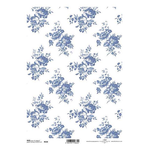 Ριζόχαρτο "blue pattern" 21x29εκ. (ITD-R634) - Image 2