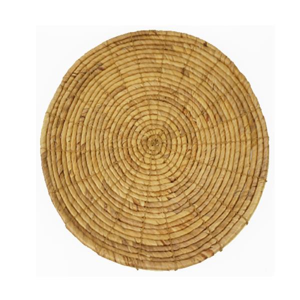 Ψάθινο διακοσμητικό τοίχου BOHO από rattan σε φυσικό χρώμα Ø40xΥ6εκ - Image 2