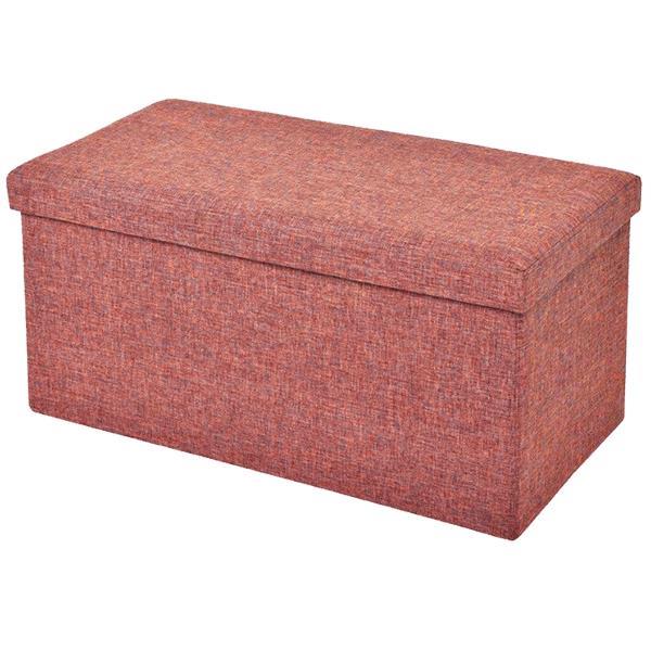 Σκαμπό με αποθηκευτικό χώρο, πορτοκαλί, Υ36x76x38 εκ. - Image 2