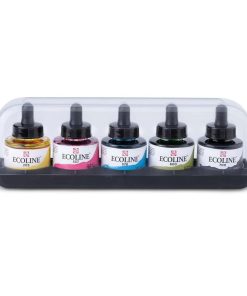 Talens Ecoline υγρό χρώμα για ακουαρέλα σετ 5 τεμαχίων x 30ml