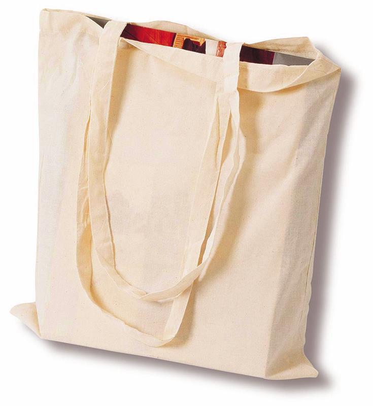 Τσάντα βαμβακερή μακρύ χερούλι Υ42x38εκ. Δυνατότητα εκτύπωσης - Image 2