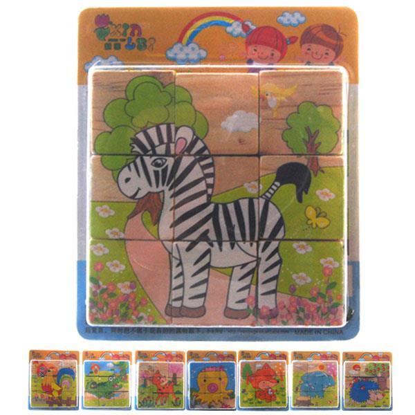 Εκπαιδευτικά παζλ-κύβοι ξύλινα 10,5x10,5εκ. διάφορα σχέδια - Image 2