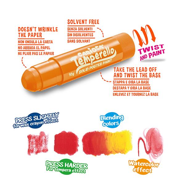 Carioca Temperello Neon μαρκαδόροι ζωγραφικής 6 χρωμάτων - Image 4