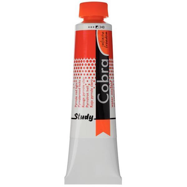 Talens Cobra Study water mixable oil 340 pyrrole red light 40ml. - Image 2