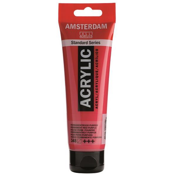 Talens amsterdam ακρυλικό χρώμα 348 perm. red purple 120ml - Image 2