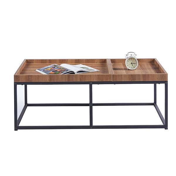 Τραπέζι μεταλλικό Nextdeco επιφάνεια από MDF Υ40x110x60εκ. - Image 4