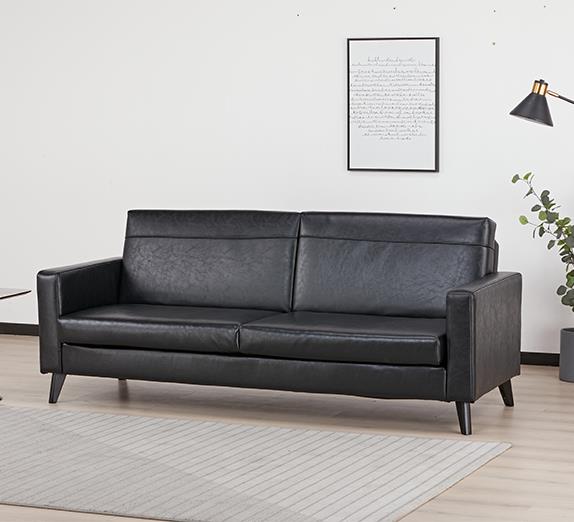 Καναπές κρεβάτι τριθέσιος Nextdeco Soho μαύρος Υ81x201x90εκ. - Image 4