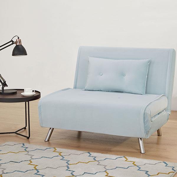 Πολυθρόνα κρεβάτι Nextdeco Berlin γαλάζιο Υ92x100x91εκ. - Image 5