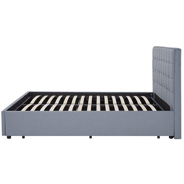 Κρεβάτι με αποθηκευτικό χώρο Nextdeco Soho γκρι Υ110x200x160εκ. - Image 7