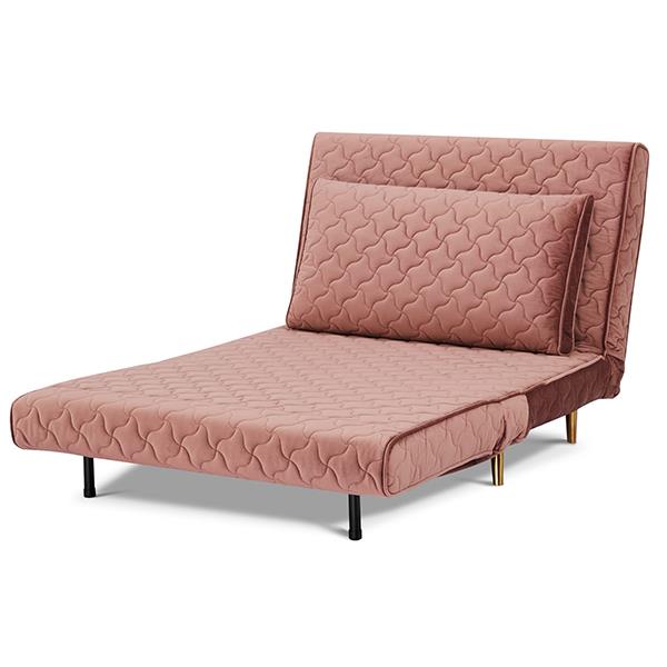 Πολυθρόνα κρεβάτι Nextdeco Barcelona καπιτονέ ροζ Υ83x106x92εκ. - Image 7
