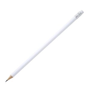 Μολύβι στρόγγυλο με σβήστρα λευκό Υ18,6xØ0,7εκ