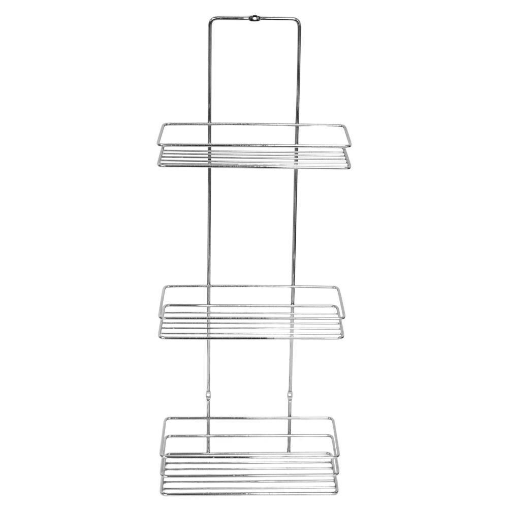 Ραφιέρα μπάνιου 3 ράφια Nextdeco επιχρωμιωμένο ατσάλι Υ58x8x23εκ - Image 5