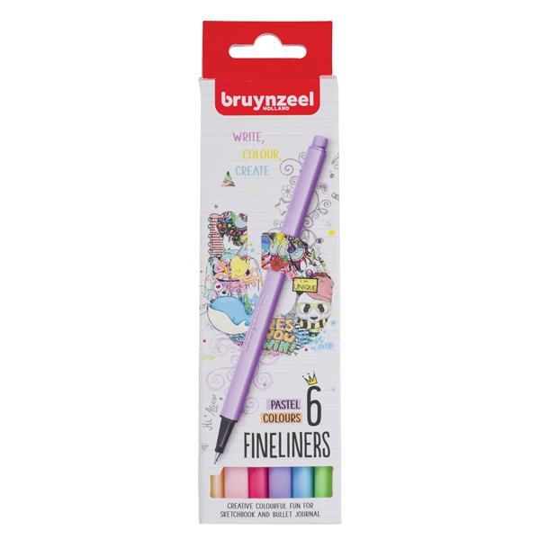 Bruynzeel College σετ 6 μαρκαδοράκια παστέλ χρώματα - Image 2