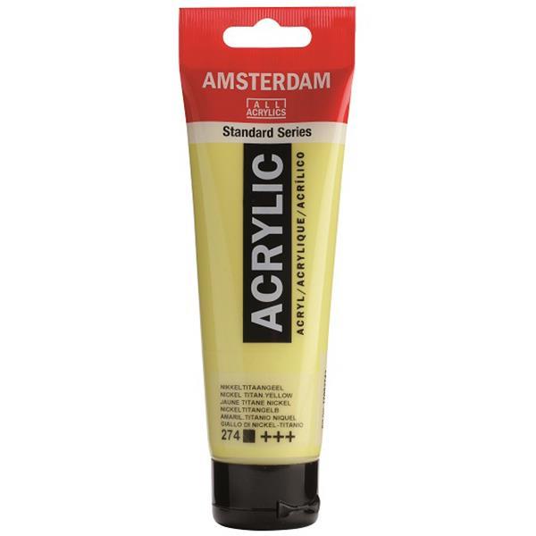 Talens amsterdam ακρυλικό χρώμα 274 nick.titan.yellow 120ml - Image 2