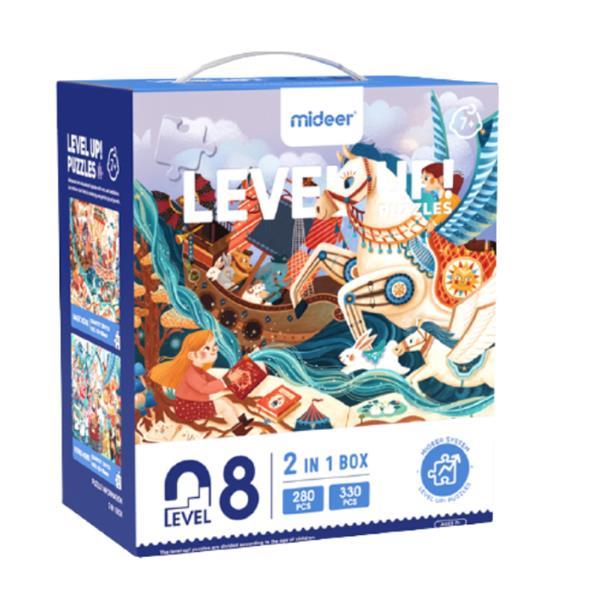 Mideer παζλ 2 σε 1 - Level Up 8 "Magic book and Fairy Tale" 280 - 330 τμχ - Image 2