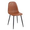 Καρέκλα μεταλλική Nextdeco Lina καφέ Υ84x43x40εκ