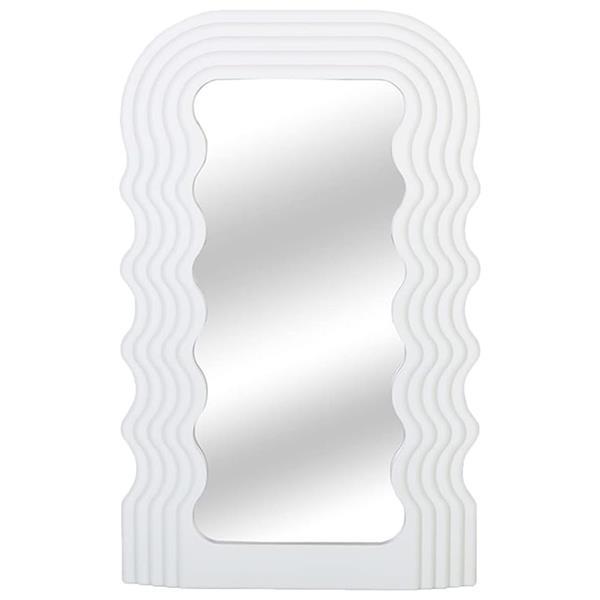 Διακοσμητικός καθρέφτης "wave" Υ26x16εκ. λευκός - Image 4
