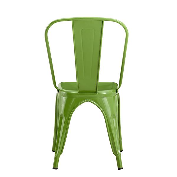 Καρέκλα μεταλλική Nextdeco Loft στοιβαζόμενη olive green 45x48xΥ85εκ - Image 6