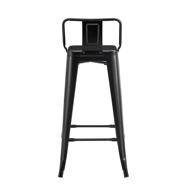 Σκαμπό μεταλλικό Nextdeco Loft μαύρο ματ Υ95εx43x44εκ - Image 6