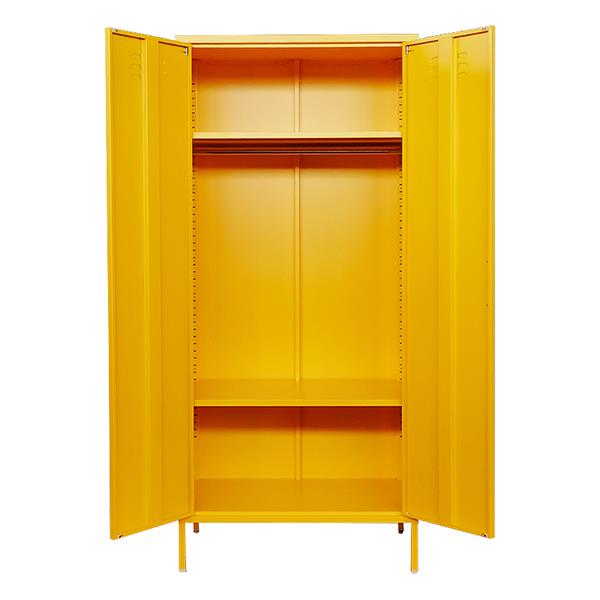 Ντουλάπα μεταλλική Nextdeco δίφυλλη κίτρινη Υ170x76x50εκ. - Image 4