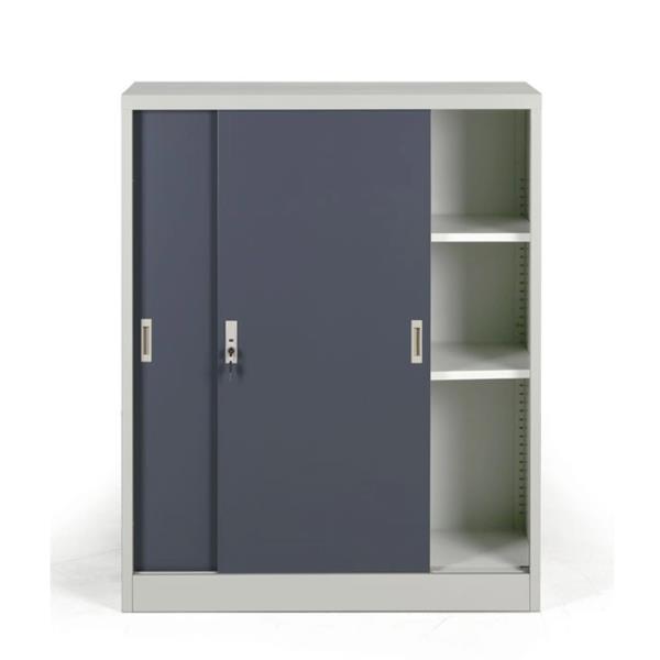 Ντουλάπα μεταλλική Nextdeco δίφυλλη γίγας λευκή γκρι Υ186x156x88εκ. - Image 7