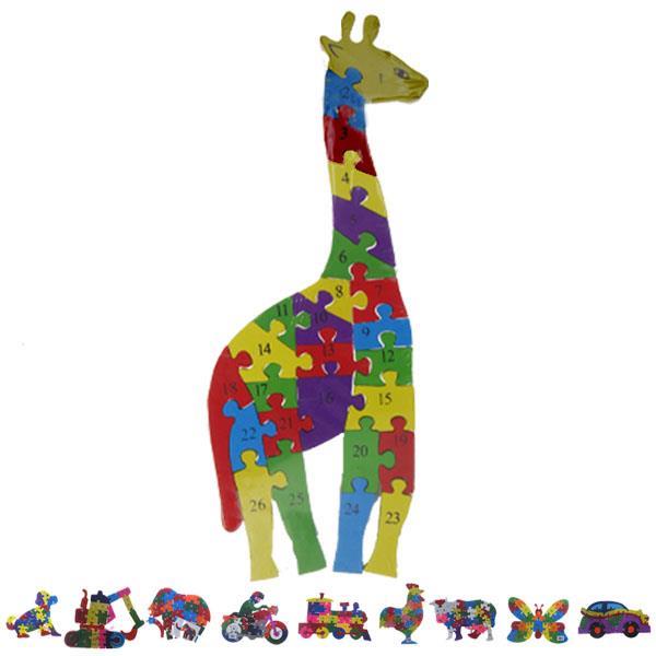 Εκπαιδευτικά παζλ ξύλινα 26τεμαχίων κοκτέηλ σχέδια - Image 2