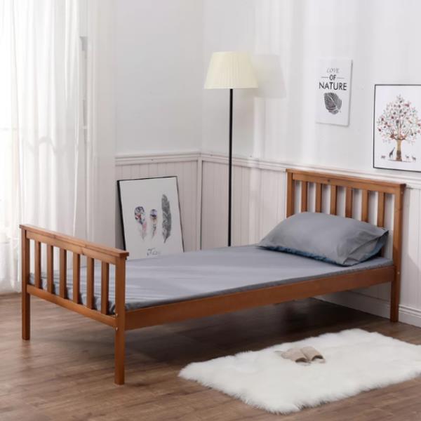 Κρεβάτι μονό Nexdeco Wilton (για στρώμα 90x190εκ.), σε φυσικό χρώμα Υ82x198x98εκ. - Image 7