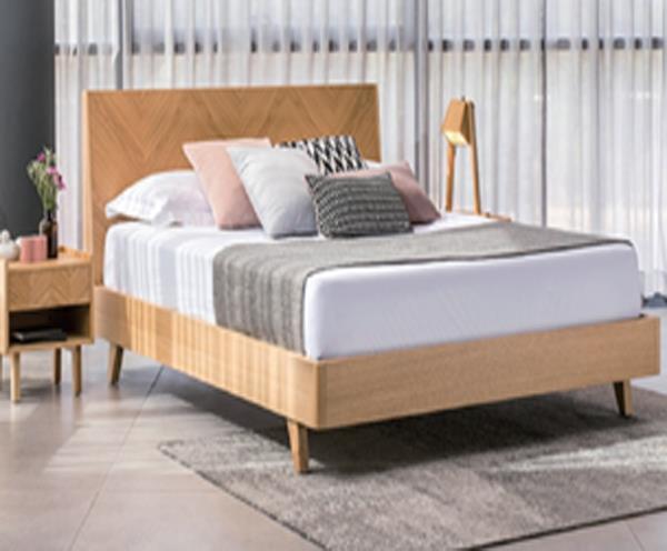 Κρεβάτι διπλό Nextdeco Stanley για στρώμα 160x200εκ. σε φυσικό χρώμα Υ90x168x210εκ. - Image 8