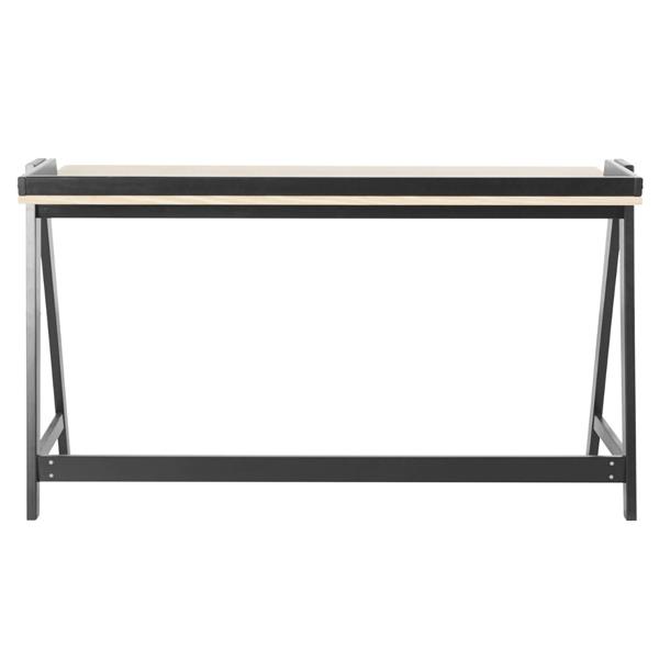 Γραφείο μεταλλικό σκελετό Nextdeco και ξύλινη επιφάνεια σε φυσικό χρώμα μαύρο Υ79x120x60εκ - Image 10