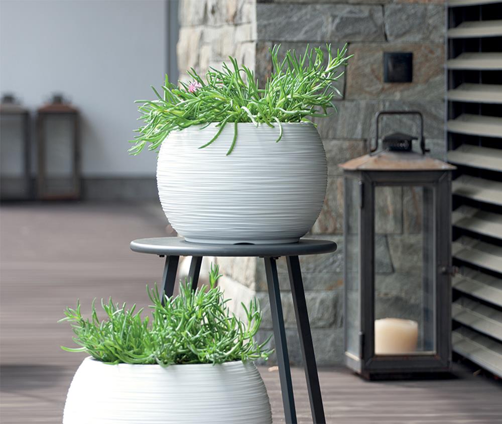 Γλάστρα - κασπώ Furu λευκό Y23x∅37,8εκ. - Image 4