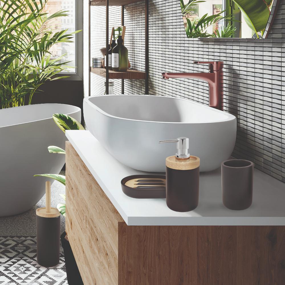 Δοχείο κρεμοσάπουνου 17,2xØ7,8εκ. μαύρο - Image 5