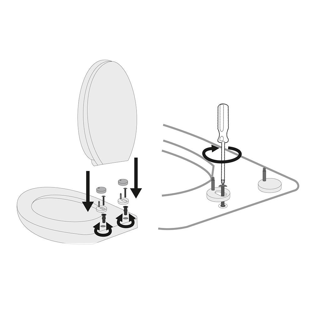 Κάλυμμα λεκάνης με απαλό κλείσιμο Υ0,5x44,6x36εκ. λευκό - Image 6