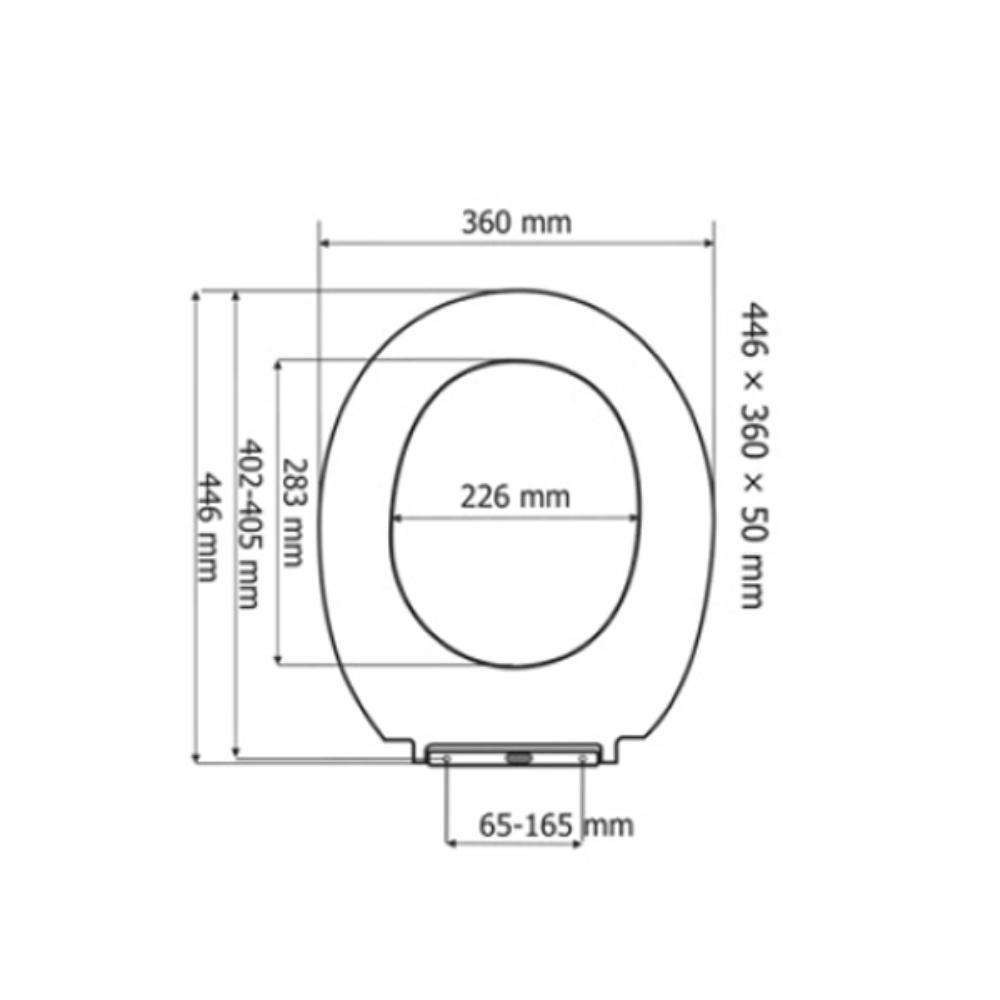 Κάλυμμα λεκάνης με απαλό κλείσιμο Υ0,5x44,6x36εκ. λευκό - Image 8